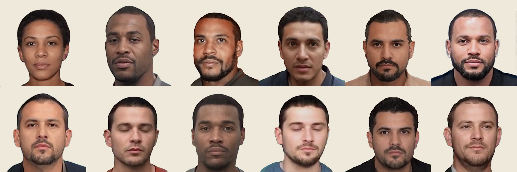 Twelve generated composite victims